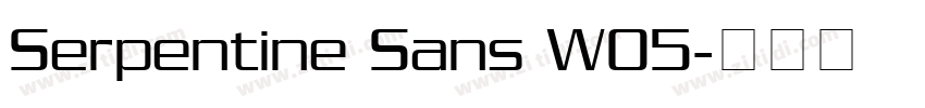 Serpentine Sans W05字体转换